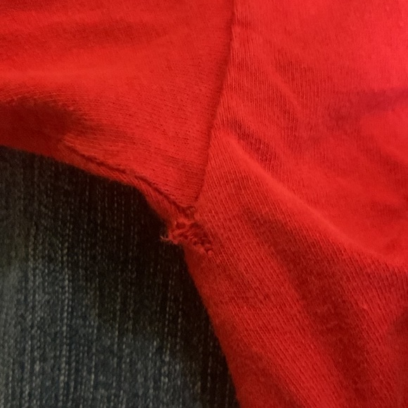 Y2K Dragon on Mushroom Red Cropped Short Sleeve T-shirt Sz Large 100% Cotton - Picture 5 of 5